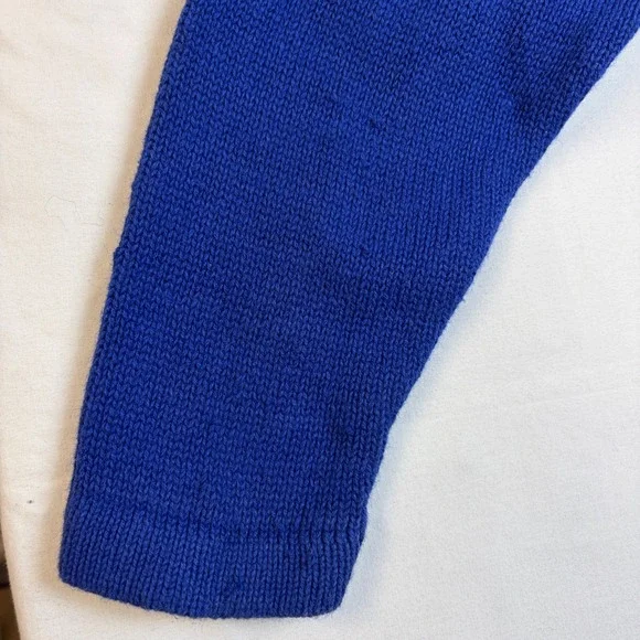 Quacker Factory Royal Blue Garden Spring Cardigan Sweater Womens Large Grandma - Picture 6 of 8